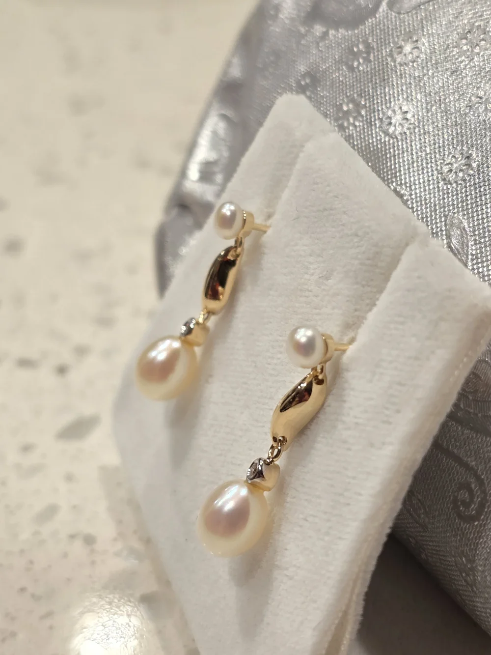 💕✨️14K Classic Pearl Drop Gold Earrings✨️💕